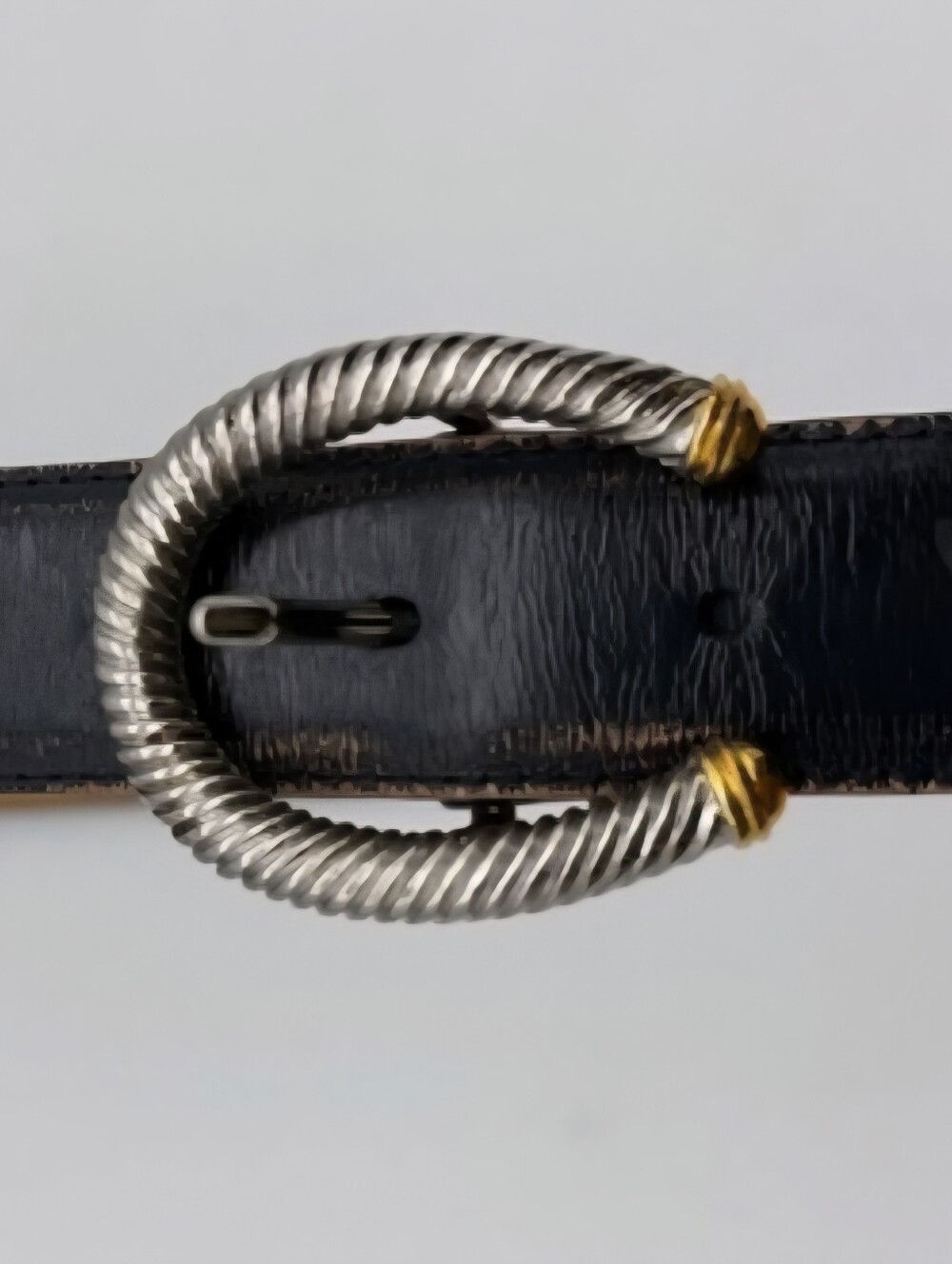 Twitsted Cable Buckle Leather Belt